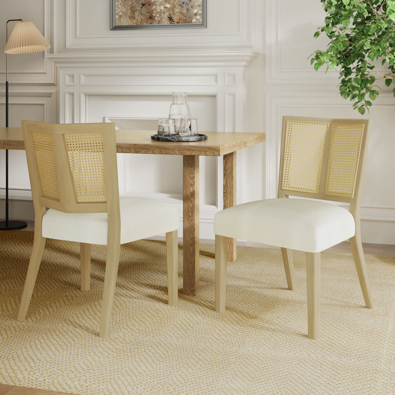 Chaises de salle à manger Callan, Frêne clair, Beige