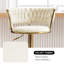 Ensemble de 4 tabourets de bar pivotants en velours, hauteur réglable moderne avec base en métal doré pour îlot de cuisine, beige-762102631-762102630