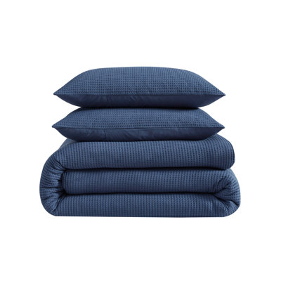 Cotton Waffle Duvet 3 Pc 
