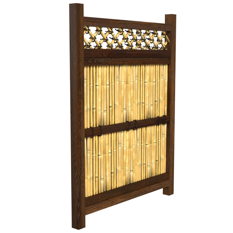 Panneau de clôture North Garden Zen, 4' H x 1.5' W, Bambou clair