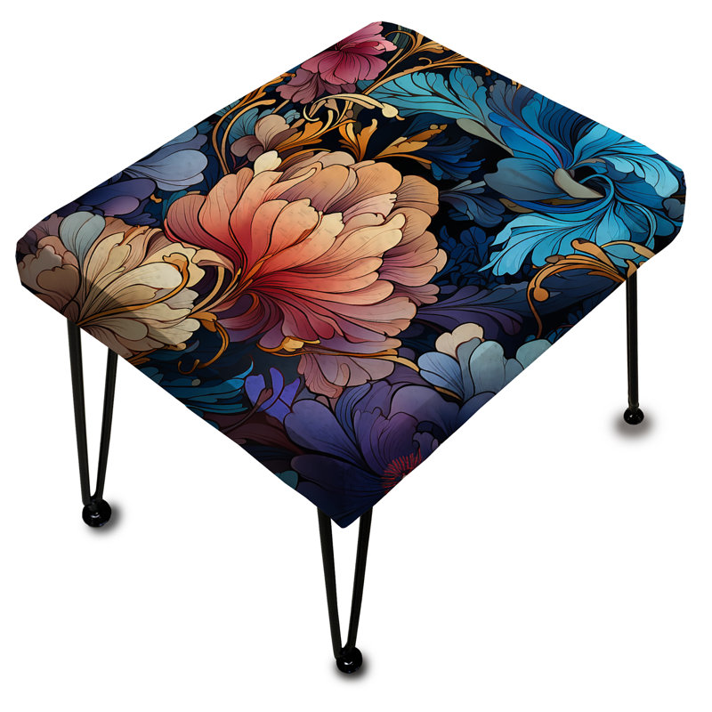 Victorian Nouveau Elegance Victorian Pattern - Floral Rectangle Ottoman