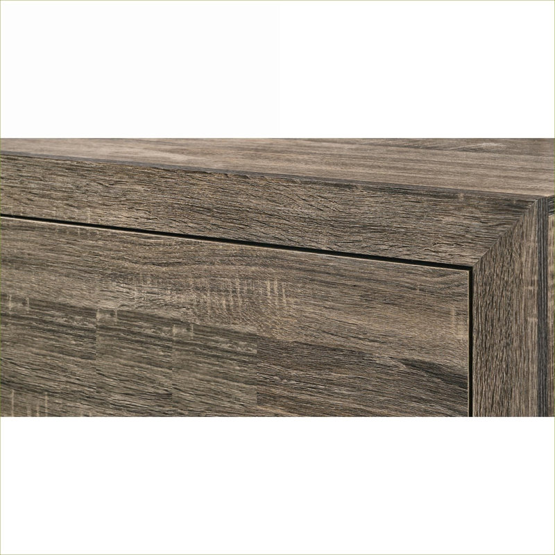 Cadre de lit double rembourré en bois massif gris neutre pour une chambre principale contemporaine et une chambre d'amis