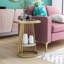 Table d'appoint ronde en acier 17,75 po Demick-71598938