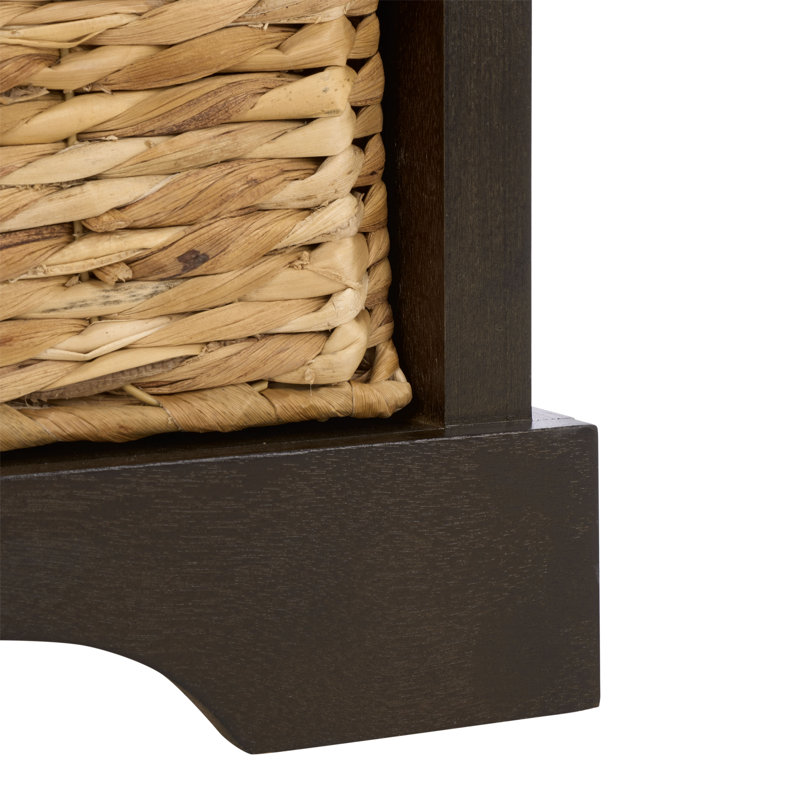 Banc de rangement rembourré Briananthony, Chocolat noir