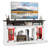 TV Stand w/LED Lights & Remote Control Storage Cabinets & Adjustable Shelves-1427459984