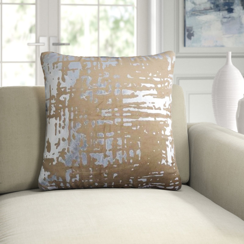 Moderne Velvet Square Pillow Cover & Insert, Plum