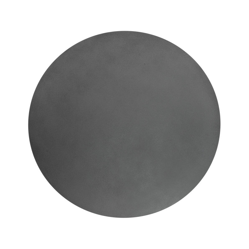 Matte Gray Round Concrete Pedestal Dining Table