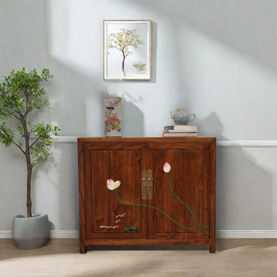 Hand-Painted Entryway Cabinet