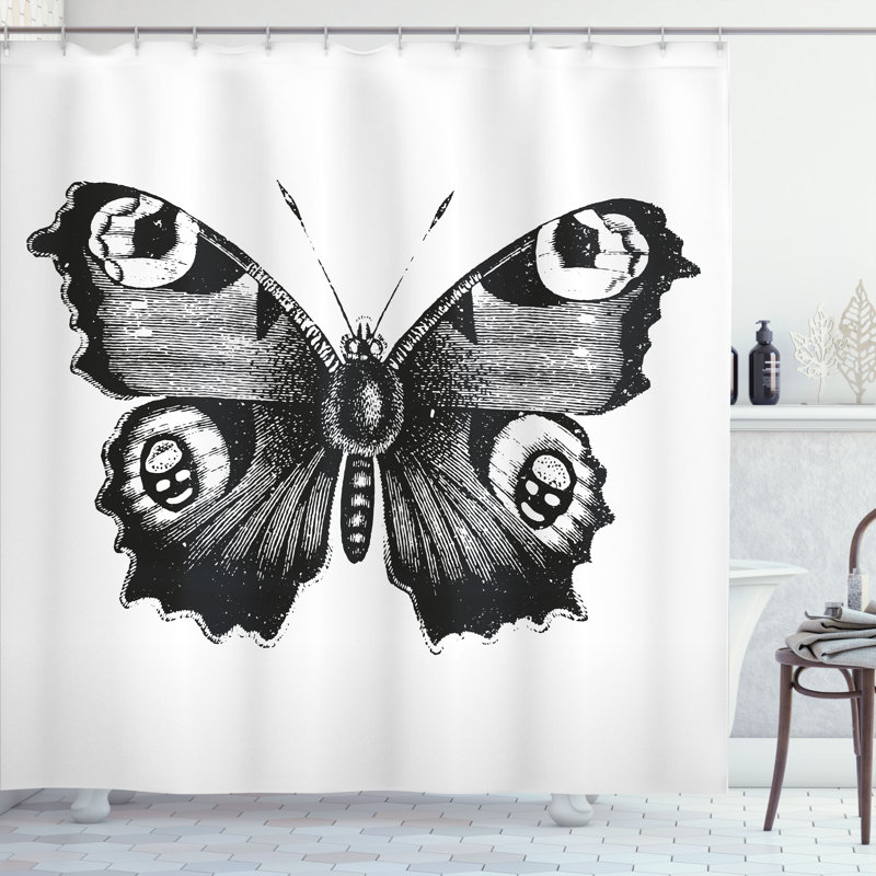 Shower Curtain with Hooks Included, 84"H x 69"W