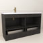 Meuble-lavabo autoportant 59 po avec lavabo droit en acrylique renforcé Monterey-25569687-4094930