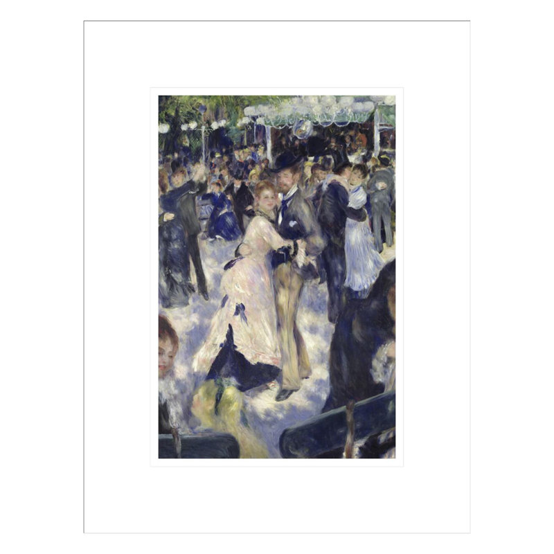 Le Moulin de la Galette, détail des danseurs par Pierre-Auguste Renoir, impression giclée encadrée, H 16,75 po x l 12,94 po