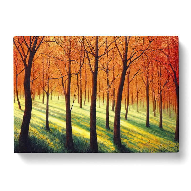 Spring Forest Sunlight - Wrapped Canvas