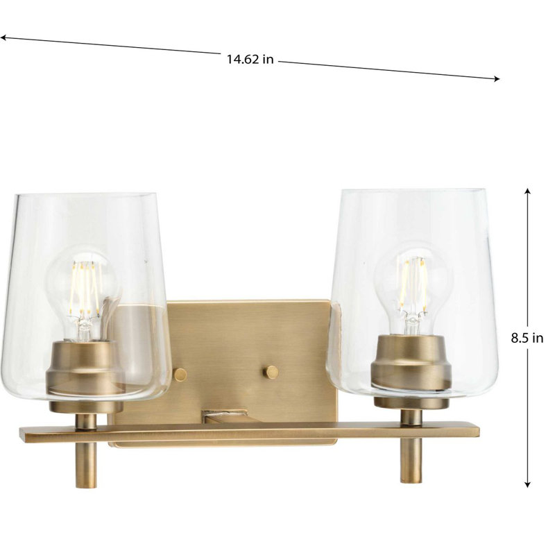 Funda 2 - Light Dimmable Vanity Light, Vintage Brass