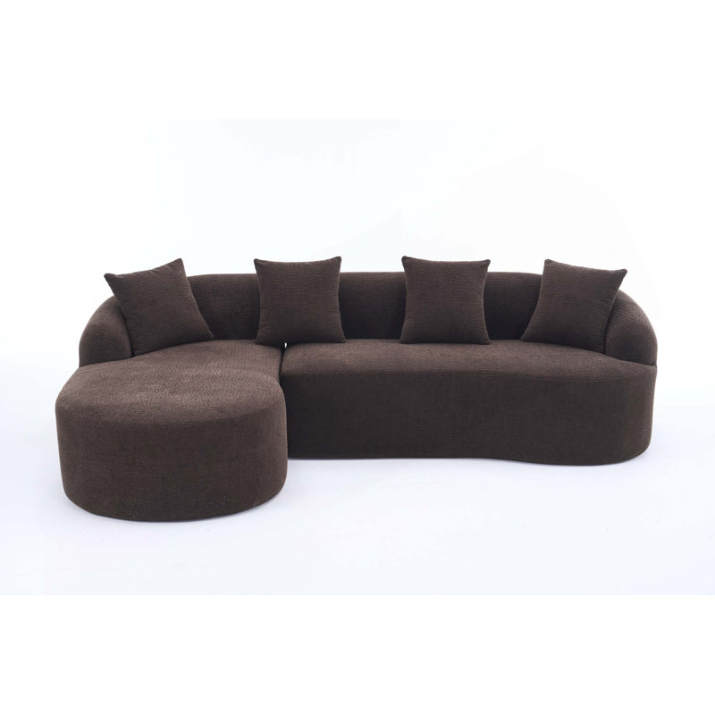 Boneless 4 Seater Sofa with 30D ,60 Hardness full sponge,4 pillow for Living Room, Home Furniture Sleeper Sectional Sofa for Apartmentess full sponge,4 pillow for Living Room, Home Furniture Sleeper Sectional Sofa for Apartment