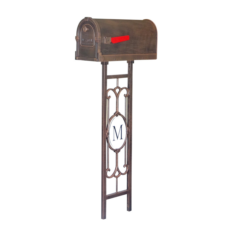 Boîte aux lettres avec poteau inclus trottoir Savannah, Cuivre