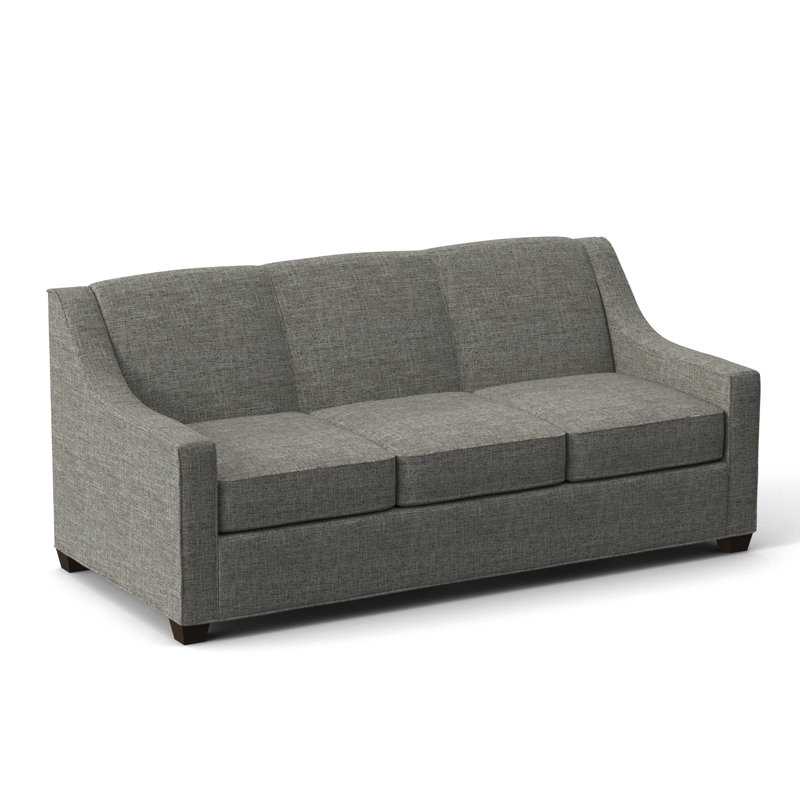 Phillips Square Arm Sofa with Reversible Cushions, Archetype Quartz, 34.5" H x 76" W x 36" D, Cafelle
