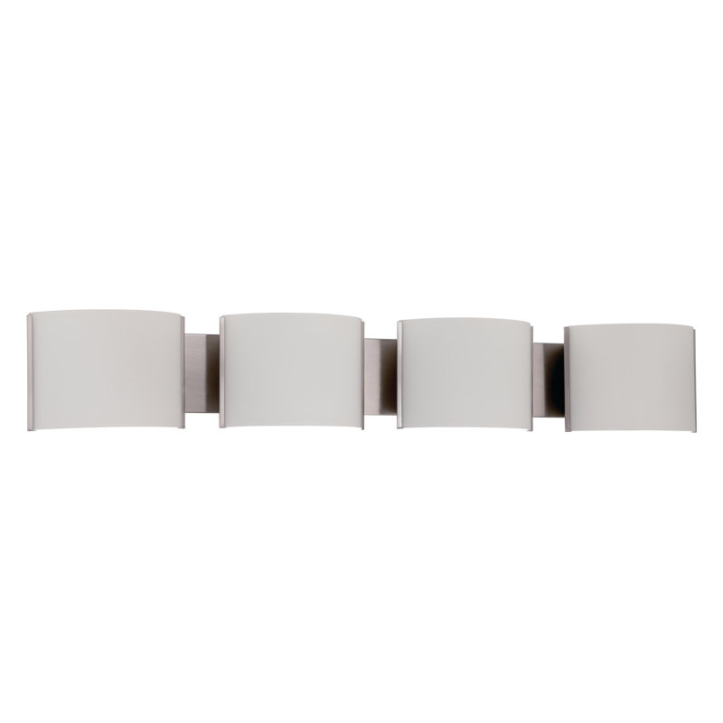 Luminaire courbé 4 lumières - Nickel satiné brillant