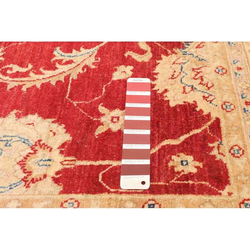 Tapis décoratif en laine de conception unique 5 pi 5 po x 8 pi 5 po noué à la main New Age