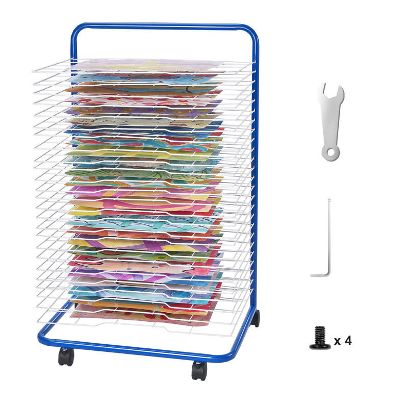 Séchoir à peinture avec 4 roulettes Art