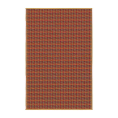 Tapis de zone brun à motif