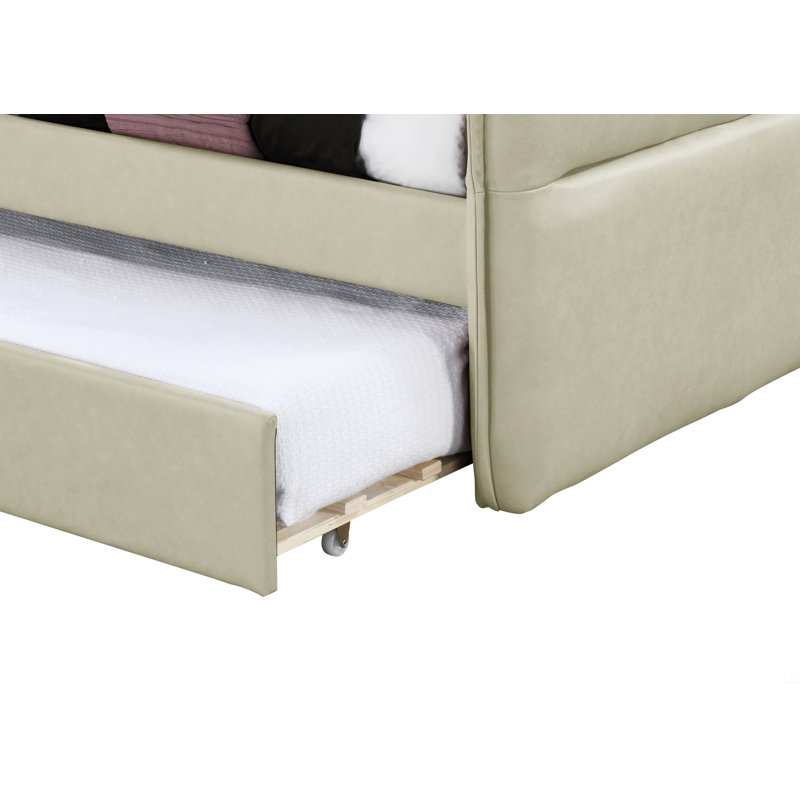 Daybed With A Trundle, Tan