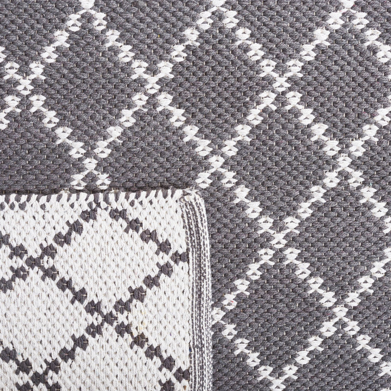 Breckenridge Flat Weave Cotton Geometric Rug, Rectangle 5' x 8'