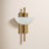 Chenery Single Light Brass Flush Mount Sconce