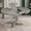Ensemble de table de salle à manger 5 pièces avec table ronde extensible et 4 chaises rembourrées-1937465678