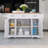 54" Rubber Wood Drop-Leaf Countertop Kitchen Cart With Spice Rack & Towel Rack-773601054