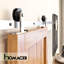Brushed Nickel Top Mount T-Shape Design Non-Bypass Single Track One Door Hardware Kit (Door Not Included)-36324620