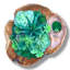Conception succulente dans un vase en bois naturel abstrait