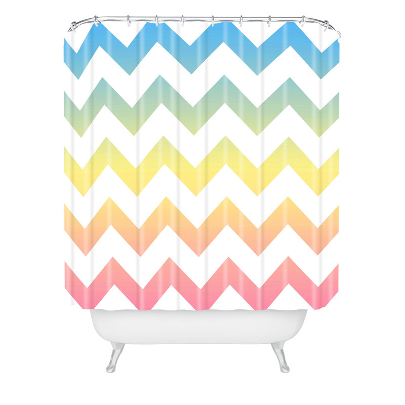 Rideau de douche simple à chevrons shannon clark