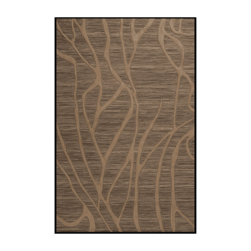 Tapis abstrait lavable à la machine, Rectangle 2 pi x 3 pi