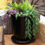 Ensemble de 2 pots à fleurs ronds en céramique émaillée ronds - convient aux jardinières de 12 po - Bleu-897659748-897659737