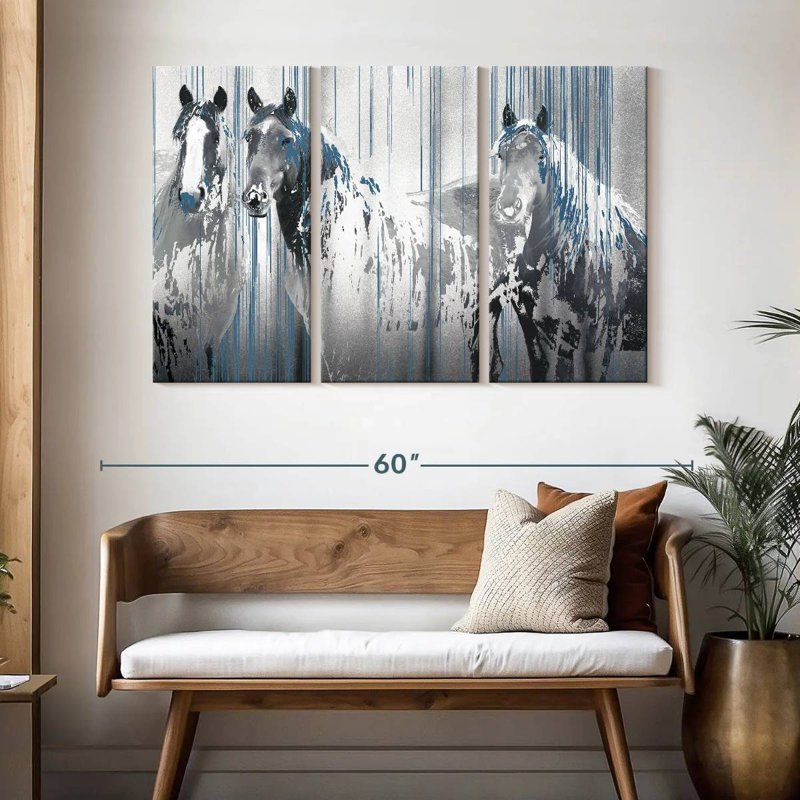 Three's Company Horse, 32" H x 50" W