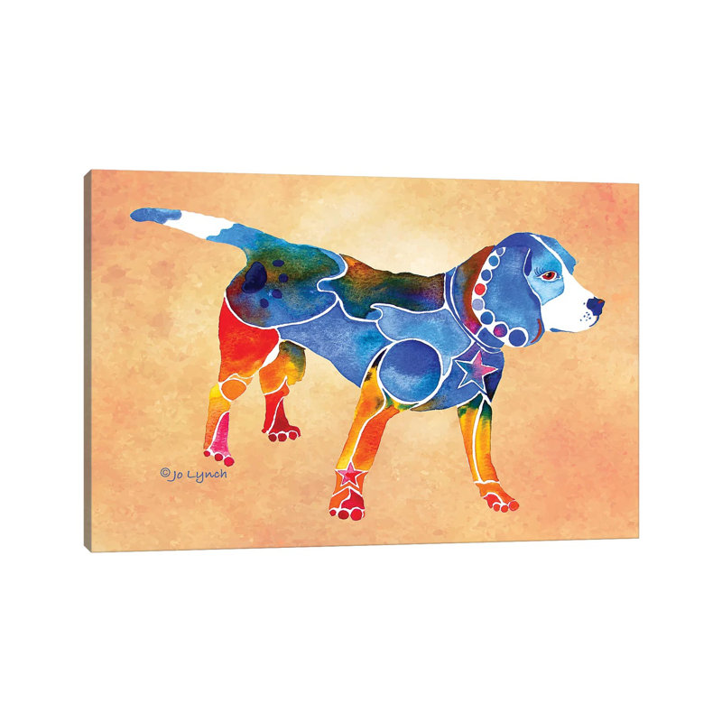 Beagle Dog by Jo Lynch - Wrapped Canvas Gallery-Wrapped Canvas Giclée, 66.04 cm H x 45.72 cm W x 3.175 cm D