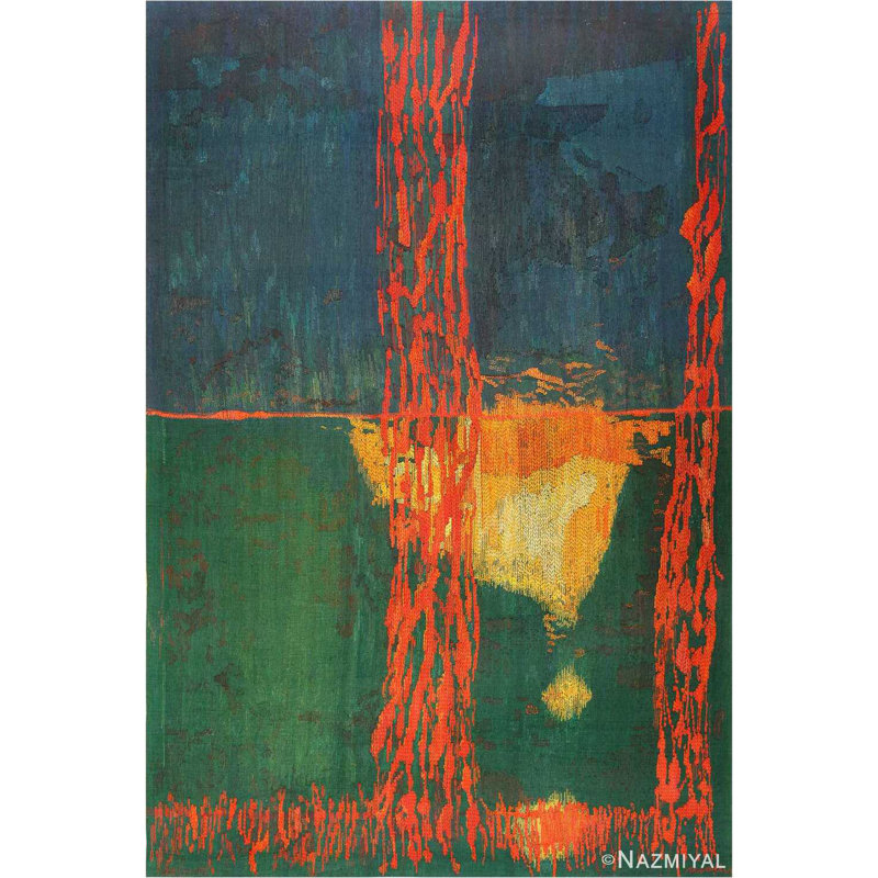 Scandinavian One-of-a-Kind Rectangle 9' X 13'7" Area Rug