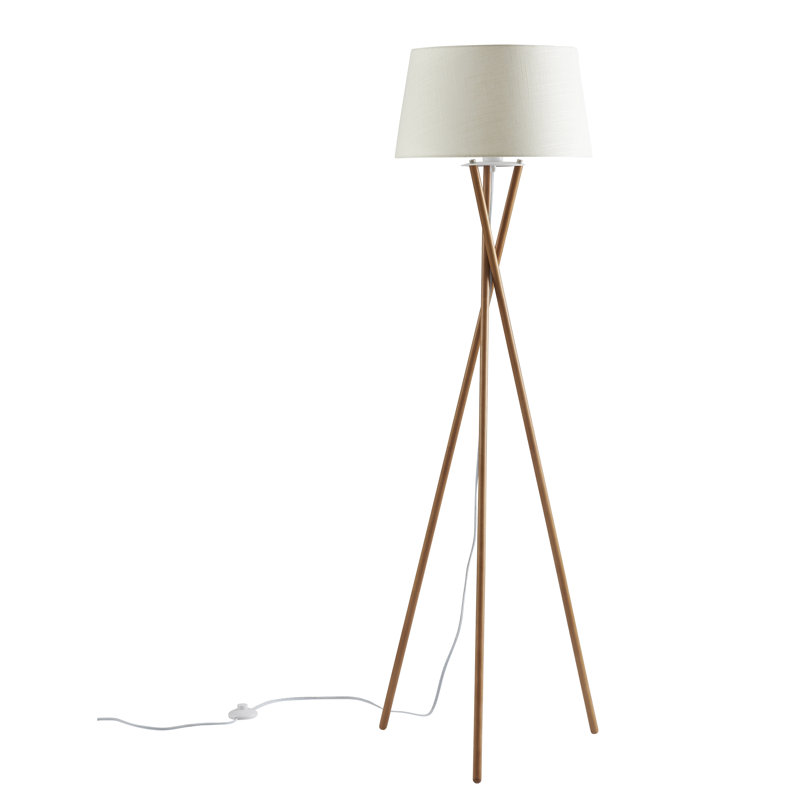 Lampe trépied 61 po Dejong, Beige