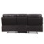 Cuir brun avec base en acier inoxydable et rembourrage en mousse, l 89 po x l 40 po x H 41 po