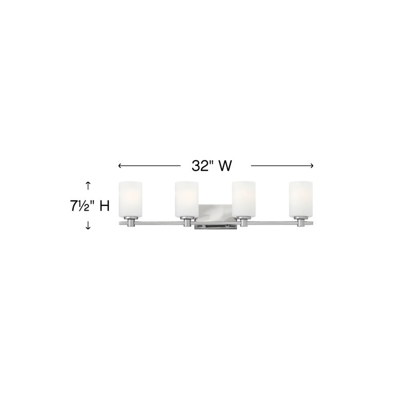 Verdi 4-Light Vanity Light, Chrome