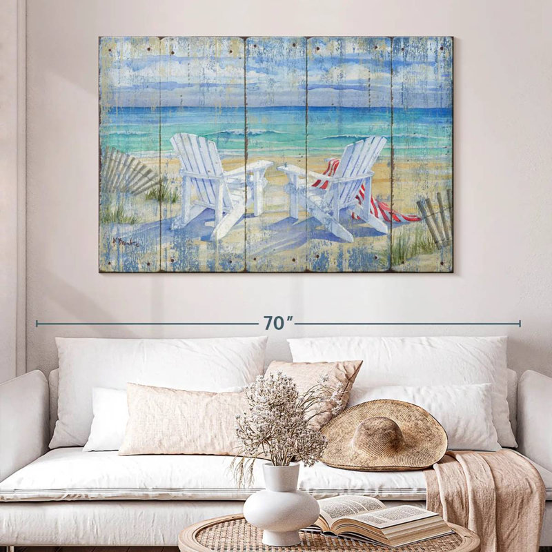 Gillard Beachview patiné, H 34 po x l 51 po