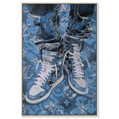 Blue Dreams Sneakers Canvas by Art Remedy