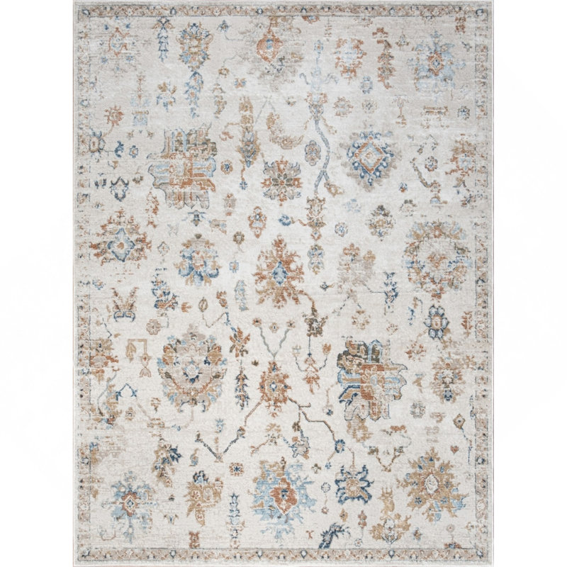 Ivory Area Rug, Rectangle 5'3" x 7'3"