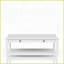 Table basse blanche transitionnelle décontractée avec 2 tiroirs de rangement Roulettes - solution de rangement de salon facile à déplacer