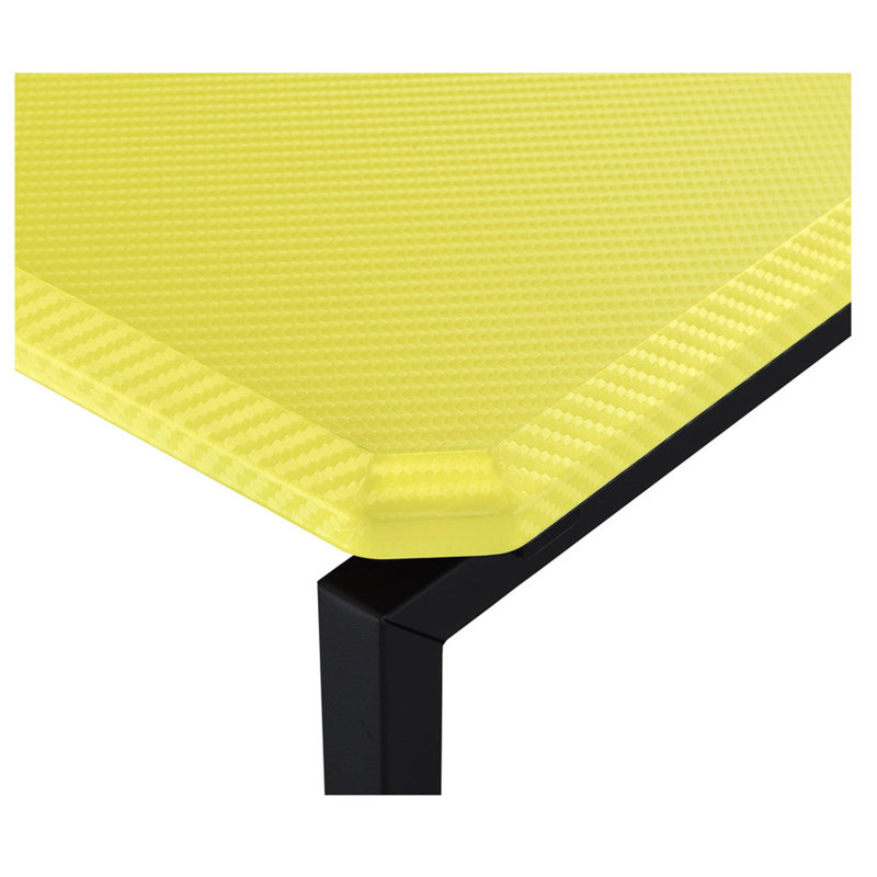 Ensemble de table basse et de table de bout en fibre de carbone 3 pièces Gaetano, Jaune