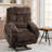 40-In Overstuffed Chenille Power Recliner with Wireless Charging,Lumber Pillow,Heat/Massage For Elderly and Pregnant Ladies-2112296489