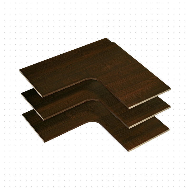 Tablette d'angle à 3 tablettes Grid, Truffe