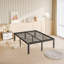 Structure de lit Paca de 18 po de hauteur, support pour 2000 lb, sans sommier, facile à assembler-1648323465