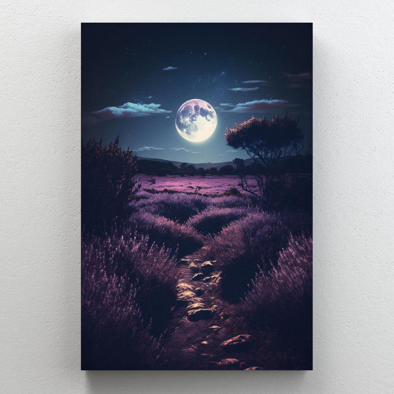 «Lavender 2 Under the Mooonlight», impression sur toile tendue, H 20 po x l 16 po x P 1,25 po