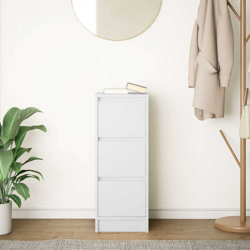 Sideboard 29.5X34x76 Cm Engineered Wood, White